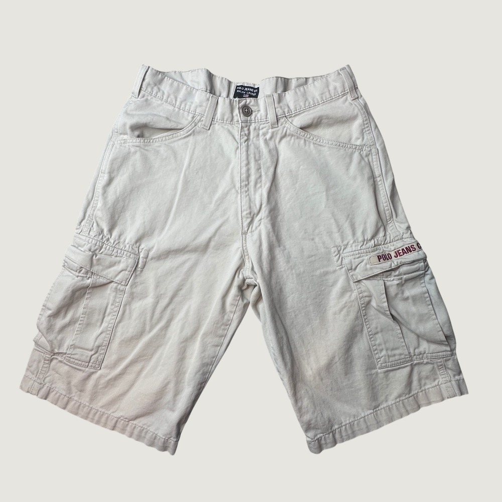 Vintage Polo Jeans Co Ralph Lauren Cargo Shorts Mens 31 Freighter Short Beige